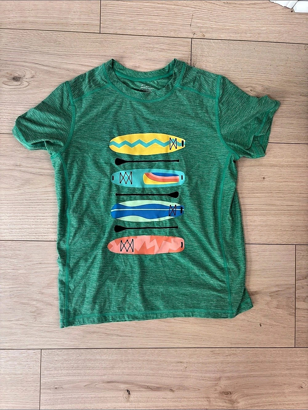 NWOT* Hanna Andersson Relaxed Fit Active UV Graphic T-Shirt Green & Blue  US 10